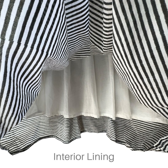 NWT | 100% ORGANIC COTTON HUDSON SHIRT DRESS MENSWEAR BLACK & WHITE STRIPE L/XL - Picture 6 of 12